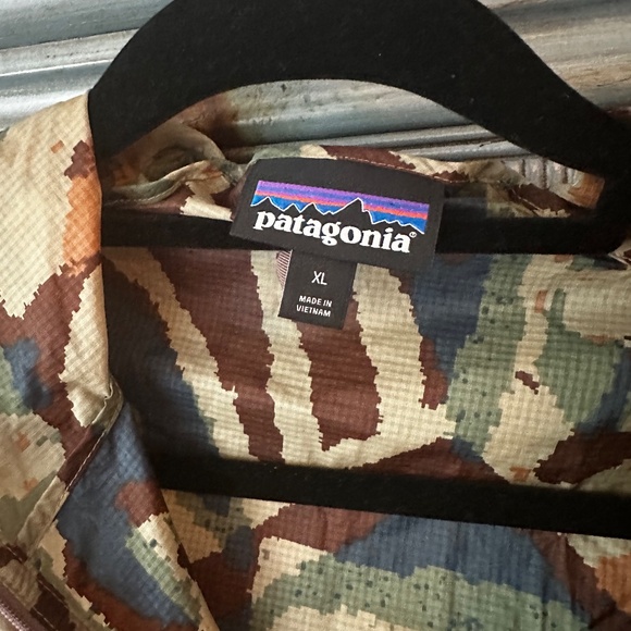 Patagonia Houdini Windbreaker Running Jacket XL Thriving Planet Cone Brown - Picture 6 of 10